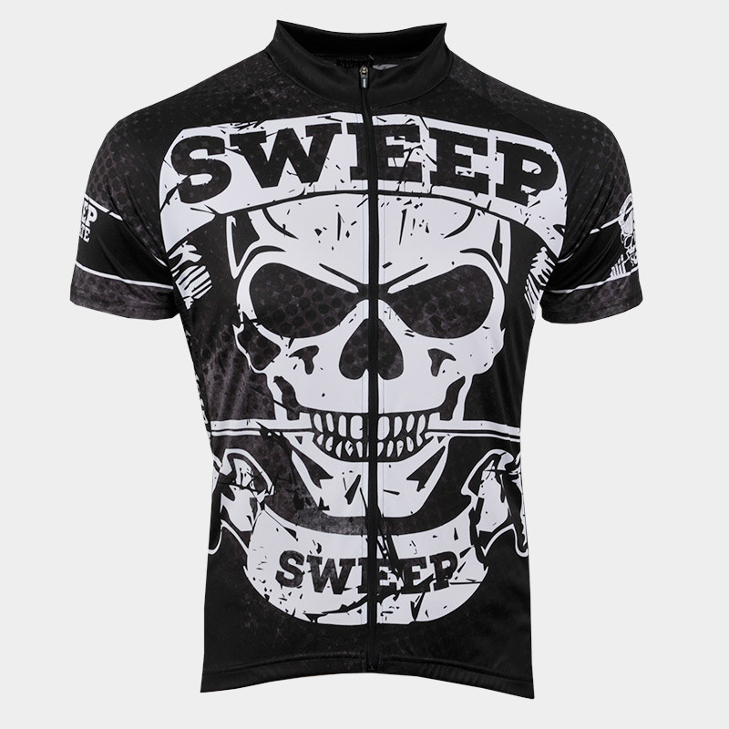 Cyklistický dres CLASIC CYKLO-D047 černo bílý