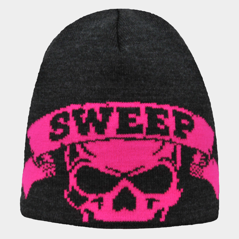 Čepice zimní SCP087 tmavě šedá/růžová fluo