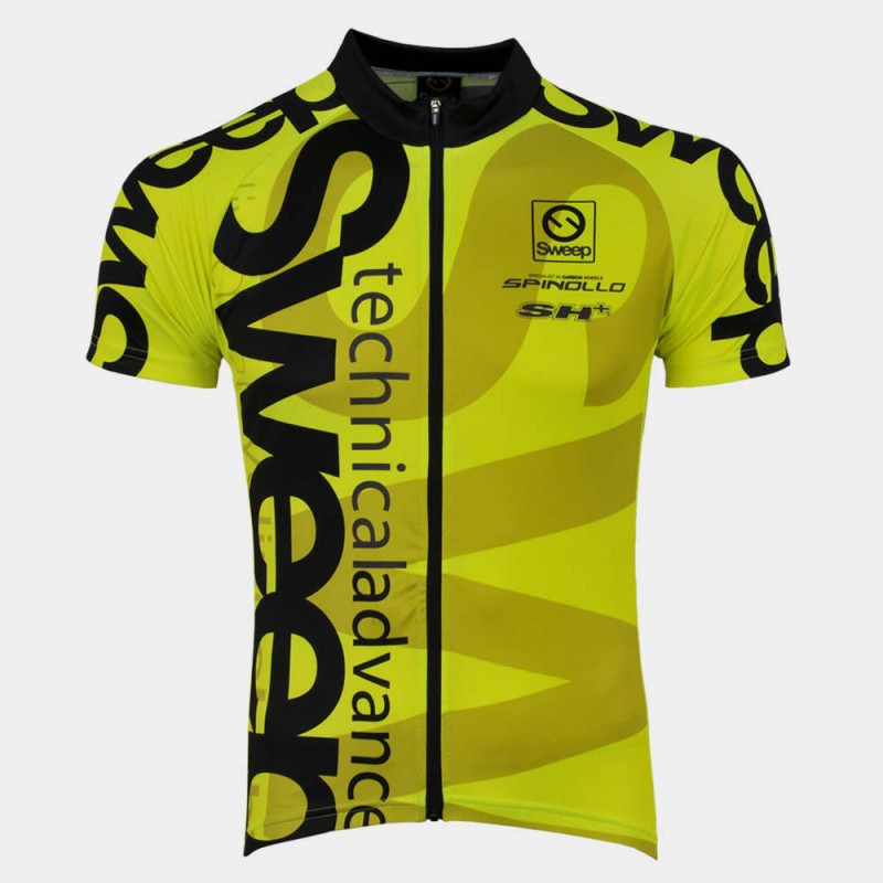 Cyklistický dres CLASIC CYKLO-D021b žlutý fluo/černý