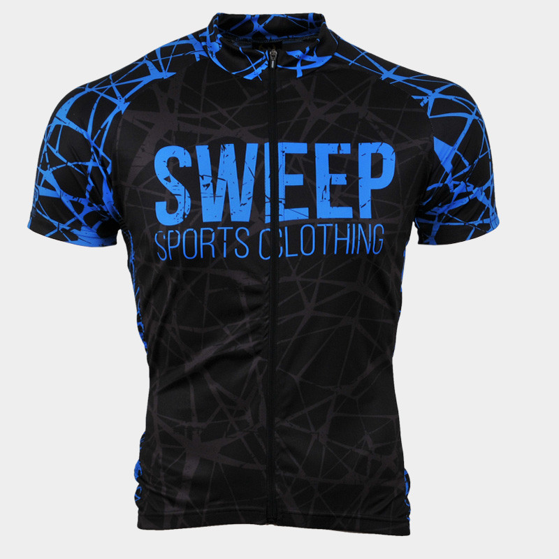 Cyklistický dres CLASIC CYKLO-D036 černo/modrý