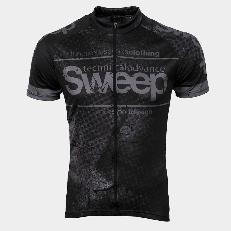 Cyklistický dres CLASIC CYKLO-D040 černo/šedý