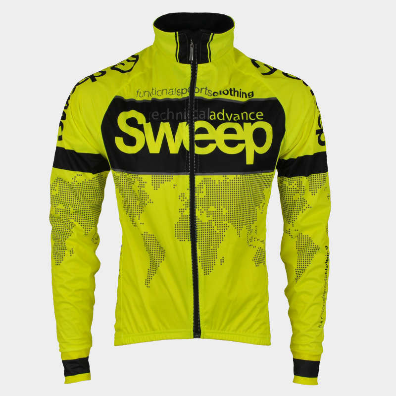 Cyklistická bunda NoWind CYKLO-J009 slabá žlutá fluo