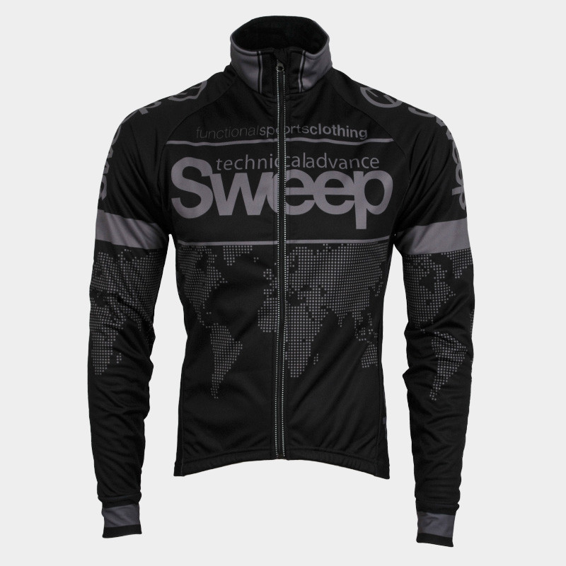 Cyklistická bunda NoWind CYKLO-J010 silná černo/šedá