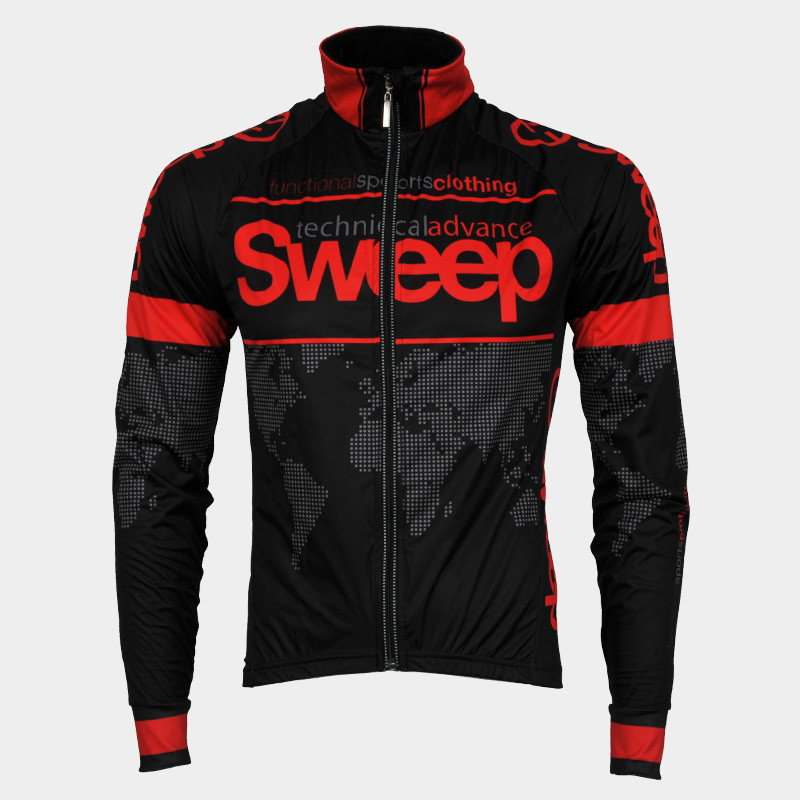 Cyklistická bunda NoWind CYKLO-J009 slabá černo/červená
