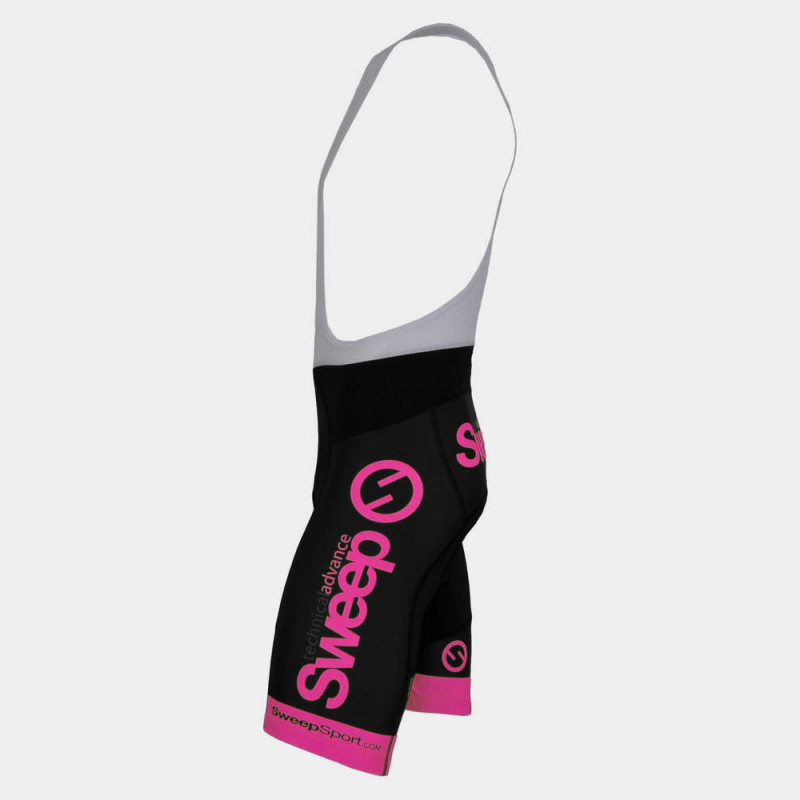 Cyklistické kraťasy CYKLO-K009A černo/růžové fluo