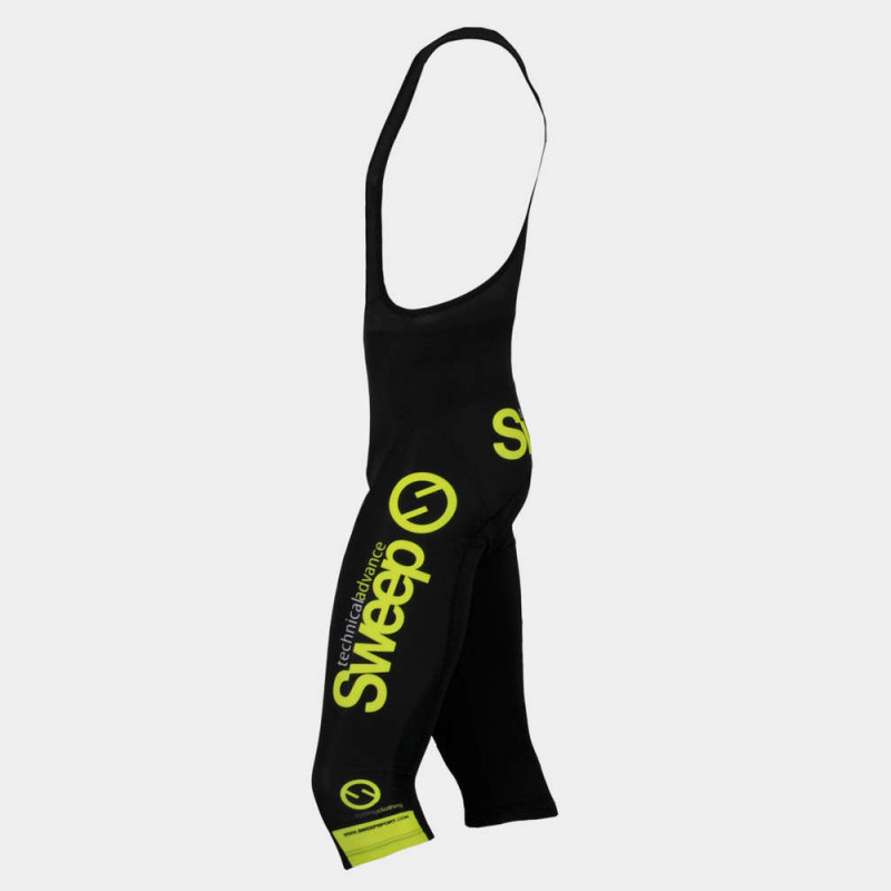 Cyklistické kraťasy 3/4 CYKLO-K015 černo/žluté fluo