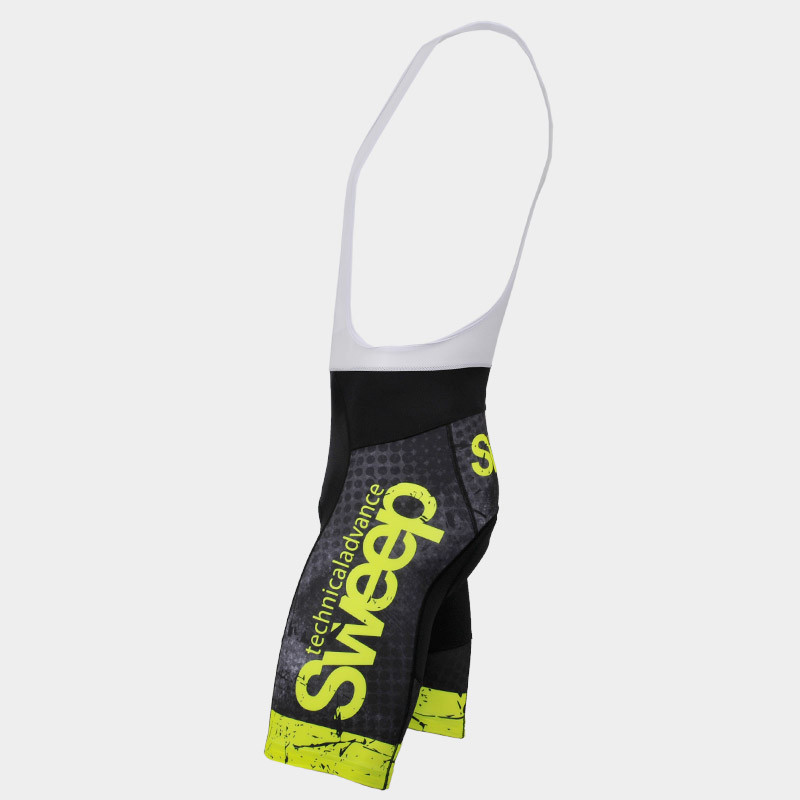 Cyklistické kraťasy CYKLO-K019 černo/žluté fluo