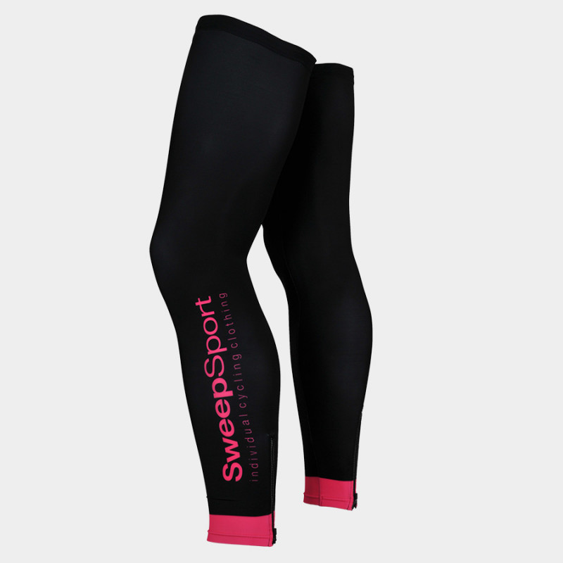Cyklistické návleky na nohy CYKLO-N008B černo/růžové fluo