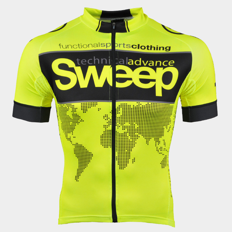 Cyklistický dres ELITE RACE CYKLO-D026 žlutý fluo