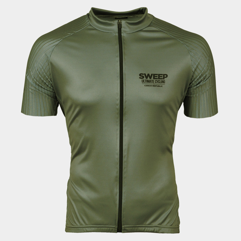 Cyklistický dres BASIC-PRO CYKLO-D072 Khaki