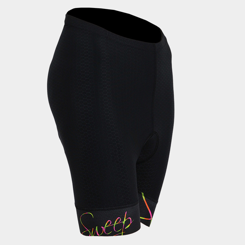 Cyklistické kraťasy krátké CYKLO-K035 3D Gofrato černo duhové