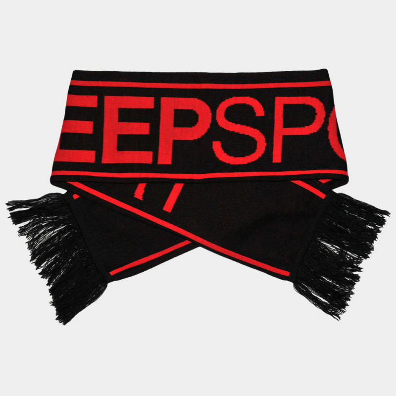 Pletená šála SPORT SCP038 černo/červená
