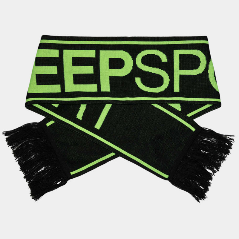 Pletená šála SPORT SCP038 černo/žlutá fluo