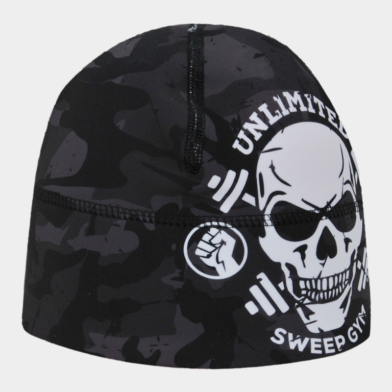 Čepice Sport SCP101 černý maskáč, bílá lebka