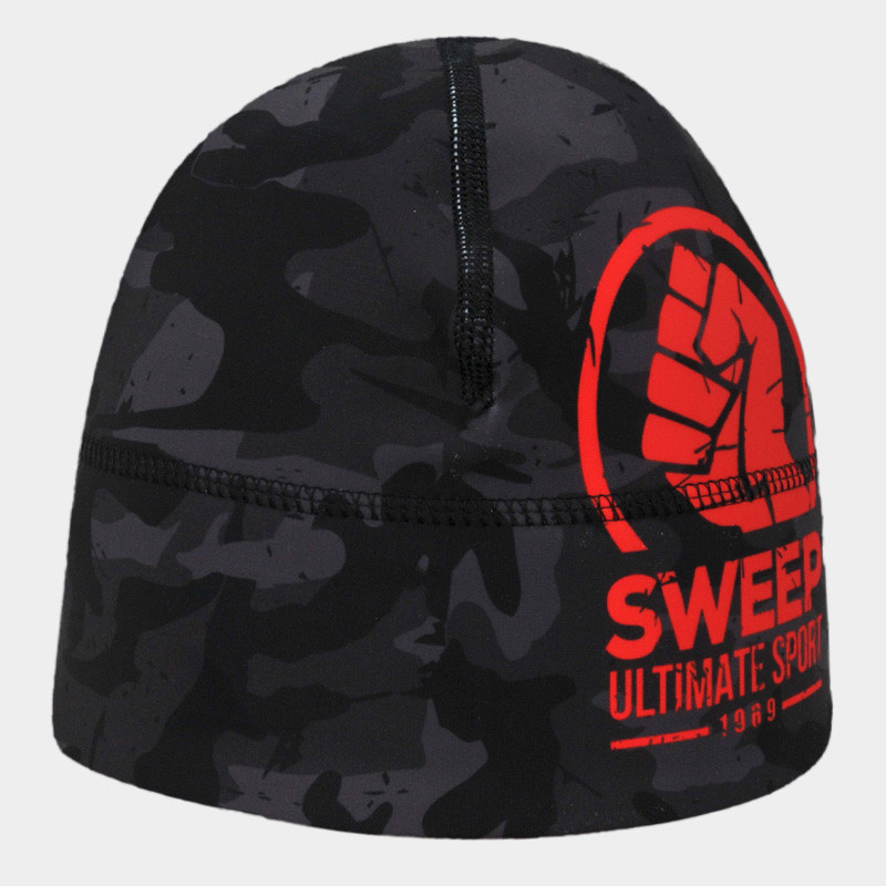 Čepice Sport SCP103 černý maskáč, červené logo