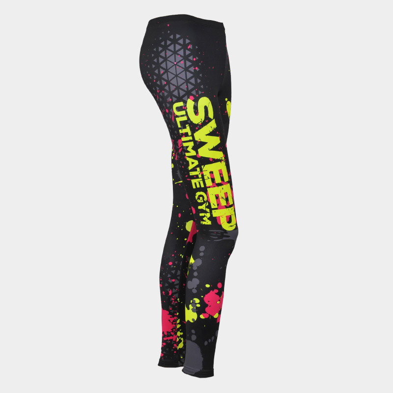 Sportovní dětské legíny THERMO SKPT009 černo/barevné