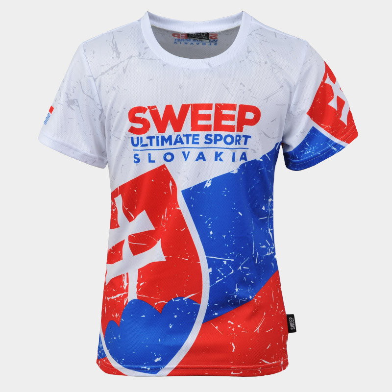 Triko dětské krátký rukáv SKTS015 SLOVAKIA červeno modro bílé