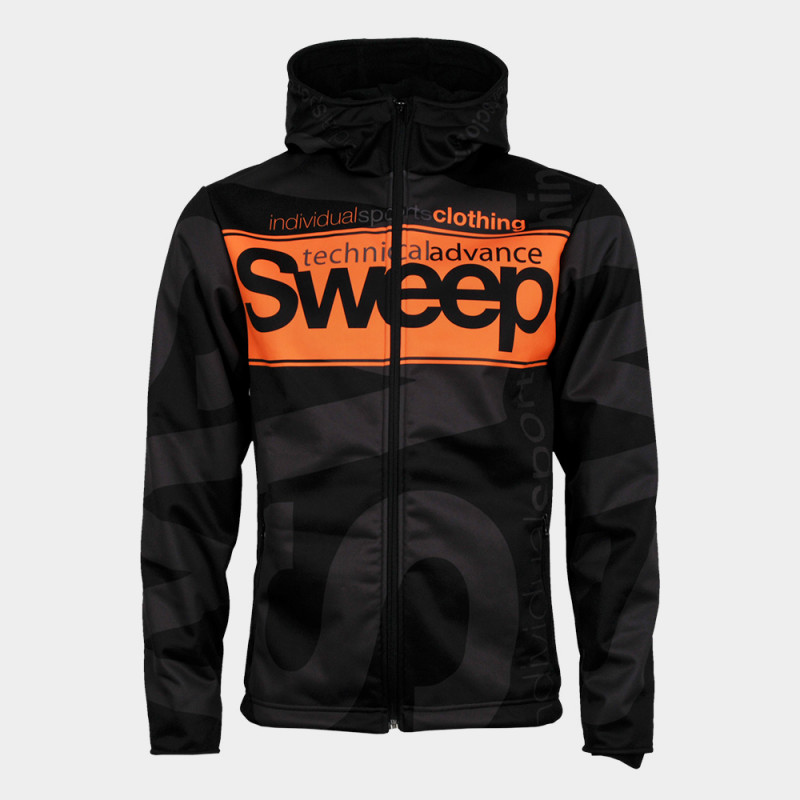 Softshellová bunda SWEEP SMJT015 černo/oranžová fluo