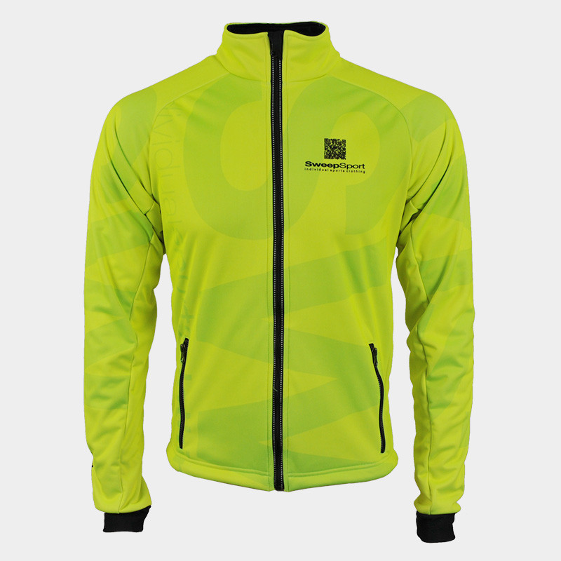 Pánská silná softshellová bunda SMJT017 žlutá fluo