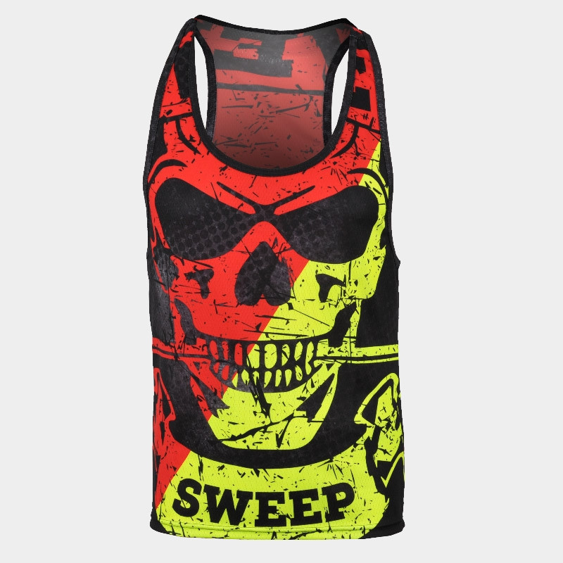 Tílko SMTS0111 červené/skull