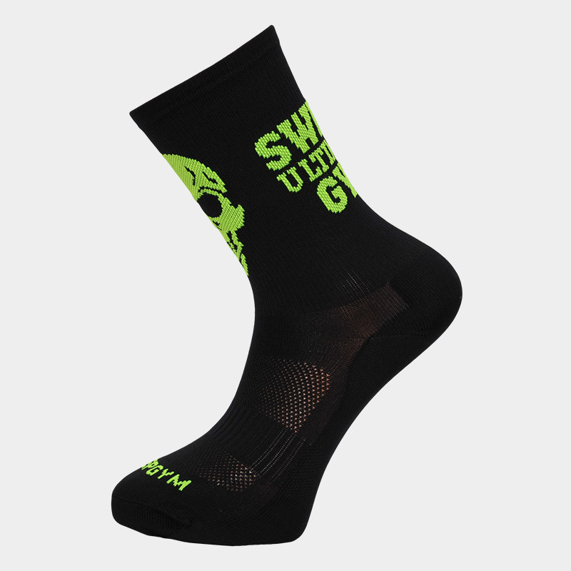 Ponožky běžecké SWEEP37 černé / žluté fluo