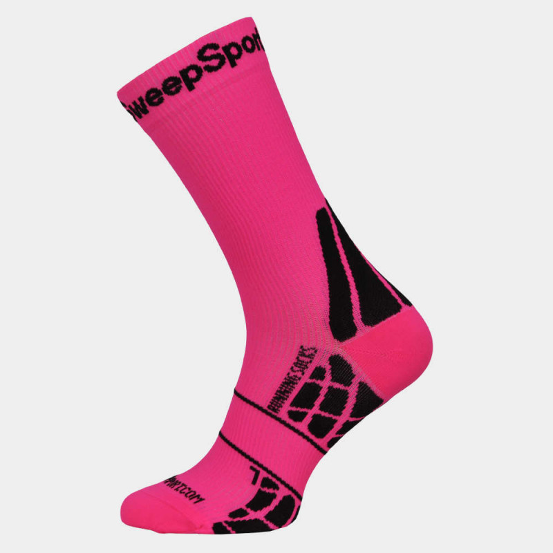 Ponožky běžecké SWEEP28 růžové fluo