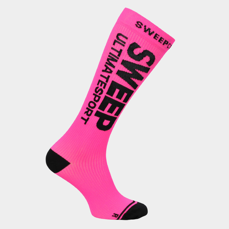 Kompresní podkolenky SWEEP39 růžová fluo/černé