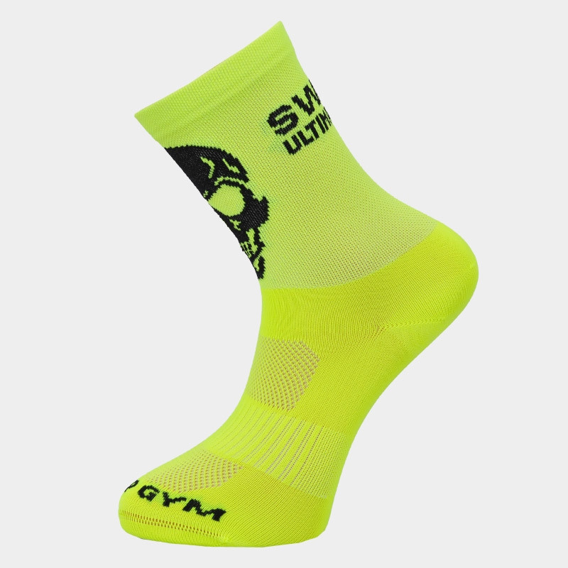 Ponožky běžecké SWEEP41 žluté fluo/černé