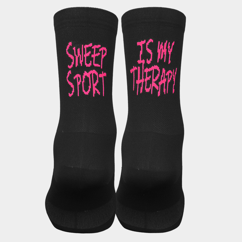 Ponožky SWEEP55 černo růžové Therapy