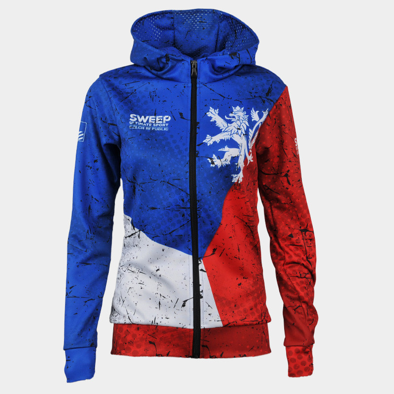 Dámská mikina s kapucí a se zipem SWJ048 Czech