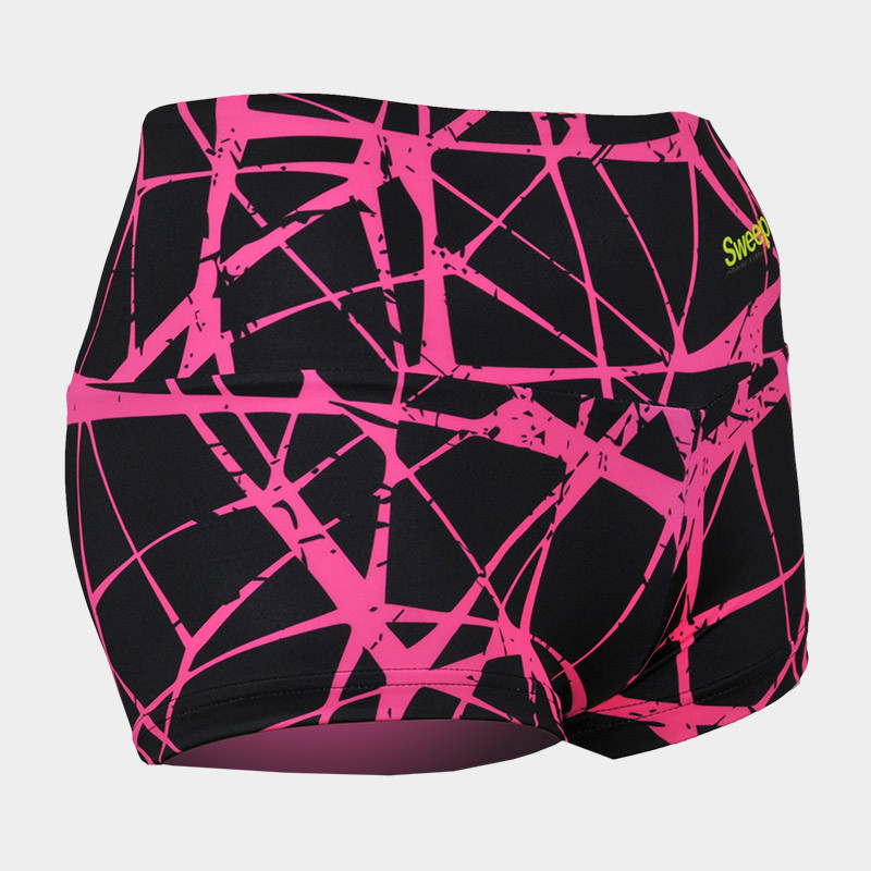 Legíny ultra krátké SWPT055 černo/růžové fluo