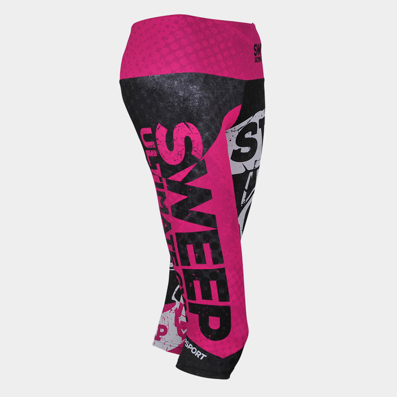Legíny 3/4 SWPT067 černé/růžové fluo