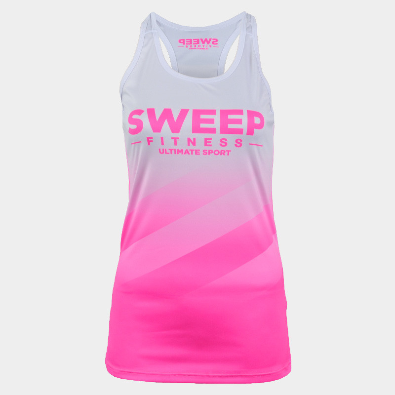 Dámské RUN tílko Sweep SWTS199 růžovo bílé