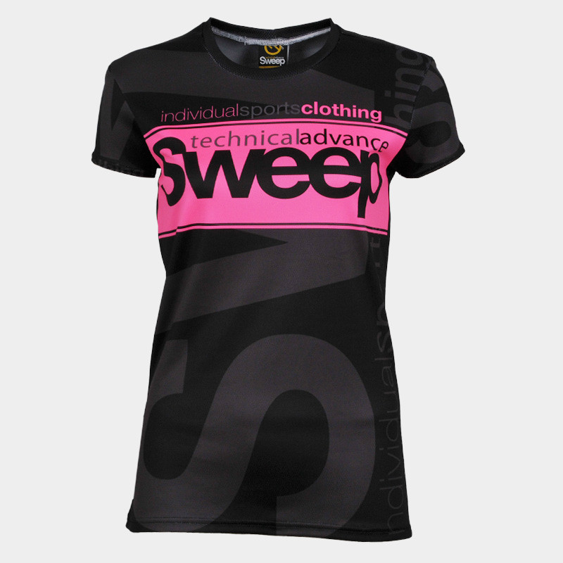 Triko dětské krátký rukáv SKTS002 černo/růžová fluo