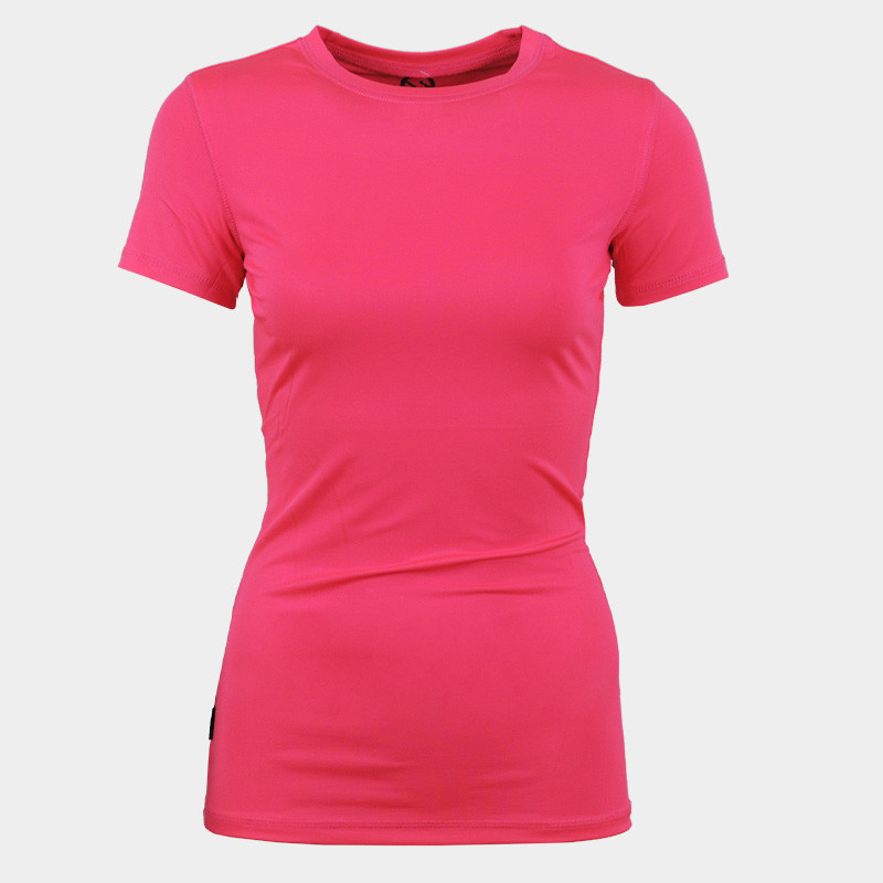 Dámské triko krátký rukáv SWTS036 růžové fluo