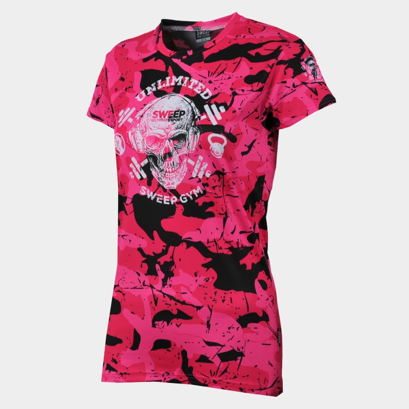 Triko krátký rukáv SWTS115 camo pink