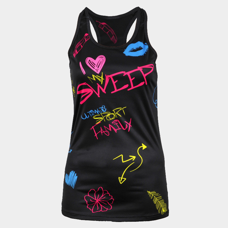 Dámské RUN tílko Sweep SWTS192 grafity černo color