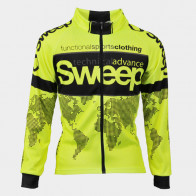 Cyklistický dres dětský CYKLO-D039 s dlouhým rukávem žlutý fluo