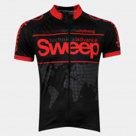 Cyklistický dres CLASIC CYKLO-D010A černo/červený