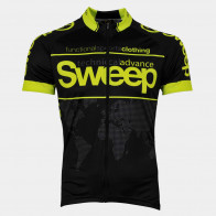 Cyklistický dres CLASIC CYKLO-D010A černo/žlutý fluo