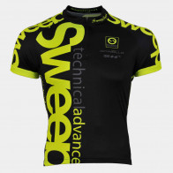 Cyklistický dres černo/žlutý fluo dětský