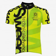Cyklistický dres CLASIC CYKLO-D021 žlutý fluo/černý