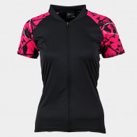 Dámský cyklistický dres CLASIC CYKLO-D060 černo/růžový