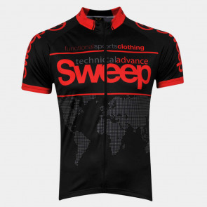 Cyklistický dres CLASIC CYKLO-D010A černo/červený
