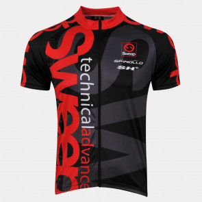 Cyklistický dres CLASIC CYKLO-D021 černo/červený