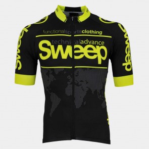 Cyklistický dres ASTERIA RACE CYKLO-D027 černo/žlutý fluo