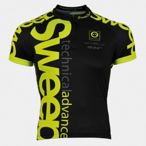 Cyklistický dres černo/žlutý fluo dětský
