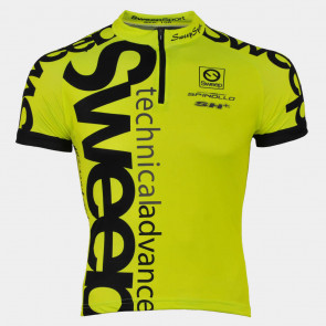 Cyklistický dres žlutý fluo dětský