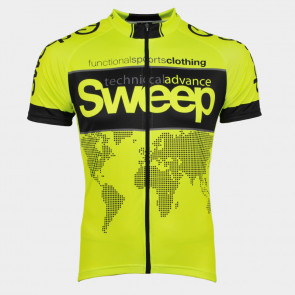 Cyklistický dres CLASIC CYKLO-D031 žlutý fluo
