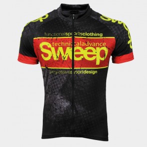 Cyklistický dres CLASIC CYKLO-D040 černo/červený